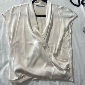 Mango crossover beige blouse